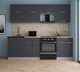 Миниатюра изображения товара Кухонный гарнитур Интерлиния Мила Gloss 60-24 (пепел/пепел/травертин серый)