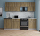 Миниатюра изображения товара Кухонный гарнитур Интерлиния Мила Gloss 60-24 (дуб вотан/дуб вотан/травертин серый)