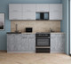 Миниатюра изображения товара Кухонный гарнитур Интерлиния Мила Gloss 60-24 (грей/керамика/травертин серый)