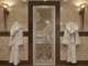 Миниатюра изображения товара Стеклянная дверь для бани/сауны Doorwood Хамам Банька в лесу 80x200 / DW00579 (бронза)
