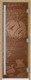 Миниатюра изображения товара Стеклянная дверь для бани/сауны Doorwood Престиж Лебединое озеро 70x190 / DW03611 (бронза)
