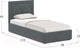 Миниатюра изображения товара Односпальная кровать Moon Family 1255 / MF005324