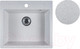 Миниатюра изображения товара Мойка кухонная Marblan Cubi (серый, с сифоном)
