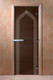 Миниатюра изображения товара Стеклянная дверь для бани/сауны Doorwood Арка 70x190 / DW03566 (графит)