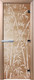 Миниатюра изображения товара Стеклянная дверь для бани/сауны Doorwood Бамбук и бабочки 80x200 / DW00962 (прозрачный)