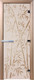 Миниатюра изображения товара Стеклянная дверь для бани/сауны Doorwood Бамбук и бабочки 80x200 / DW00060 (сатин)