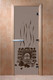 Миниатюра изображения товара Стеклянная дверь для бани/сауны Doorwood Банька 70x190 / DW03019 (графит матовый)
