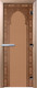 Миниатюра изображения товара Стеклянная дверь для бани/сауны Doorwood Восточная арка 80x200 / DW01804 (бронза матовая)