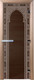 Миниатюра изображения товара Стеклянная дверь для бани/сауны Doorwood Восточная арка 80x200 / DW02934 (графит)