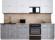 Миниатюра изображения товара Кухонный гарнитур Интерлиния Мила Gloss 60-28 (белый/керамика/травертин серый)