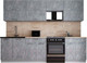 Миниатюра изображения товара Кухонный гарнитур Интерлиния Мила Gloss 60-28 (керамика/керамика/травертин серый)