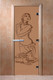 Миниатюра изображения товара Стеклянная дверь для бани/сауны Doorwood Искушение 80x200 / DW00098 (бронза матовый)