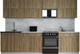 Миниатюра изображения товара Кухонный гарнитур Интерлиния Мила Gloss 60-30 (дуб вотан/дуб вотан/травертин серый)