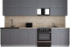 Миниатюра изображения товара Кухонный гарнитур Интерлиния Мила Gloss 60-30 (серый/серый/травертин серый)