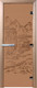 Миниатюра изображения товара Стеклянная дверь для бани/сауны Doorwood Китай 80x200 / DW01831 (бронза матовый)