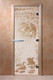 Миниатюра изображения товара Стеклянная дверь для бани/сауны Doorwood Лебединое озеро 80x200 / DW00950 (сатин)