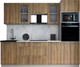 Миниатюра изображения товара Кухонный гарнитур Интерлиния Мила Gloss 2.5 (дуб вотан/дуб вотан/травертин серый)