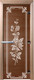 Миниатюра изображения товара Стеклянная дверь для бани/сауны Doorwood Розы 80x200 / DW01550 (бронза)