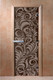 Миниатюра изображения товара Стеклянная дверь для бани/сауны Doorwood Хохлома 70x190 / DW03395 (графит)