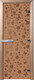 Миниатюра изображения товара Стеклянная дверь для бани/сауны Doorwood Цветы и бабочки 70x190 / DW01298 (бронза матовый)