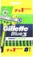 Миниатюра изображения товара Набор бритвенных станков Gillette Blue 3 Simple Sensitive безопасные одноразовые (8шт)