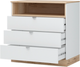 Миниатюра изображения товара Комод Стендмебель Юкки КМ 3Я 900 3 ящика (белый/дуб делано)