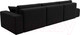 Миниатюра изображения товара Диван Лига Диванов Лига-036 Модерн Лонг подлокотник справа / 121348 (микровельвет черный)