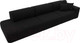 Миниатюра изображения товара Диван Лига Диванов Лига-036 Модерн Лонг подлокотник справа / 121348 (микровельвет черный)