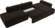 Миниатюра изображения товара Диван Лига Диванов Лига-036 Модерн Лонг подлокотник справа / 121349 (микровельвет коричневый)