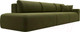 Миниатюра изображения товара Диван Лига Диванов Лига-036 Модерн Лонг подлокотник справа / 121351 (микровельвет зеленый)