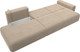 Миниатюра изображения товара Диван Лига Диванов Лига-036 Модерн Лонг подлокотник справа / 121356 (велюр бежевый)