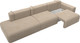 Миниатюра изображения товара Диван Лига Диванов Лига-036 Модерн Лонг подлокотник справа / 121356 (велюр бежевый)