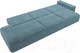 Миниатюра изображения товара Диван Лига Диванов Лига-036 Модерн Лонг подлокотник справа / 121357 (велюр бирюзовый)