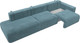 Миниатюра изображения товара Диван Лига Диванов Лига-036 Модерн Лонг подлокотник справа / 121357 (велюр бирюзовый)
