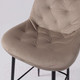 Миниатюра изображения товара Стул барный AksHome Atina (бежевый велюр HLR-8/черный)
