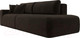 Миниатюра изображения товара Диван Лига Диванов Лига-036 Модерн подлокотник слева / 121332L  (микровельвет коричневый)