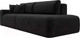 Миниатюра изображения товара Диван Лига Диванов Лига-036 Модерн подлокотник слева / 121346L (велюр черный)