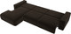 Миниатюра изображения товара Диван угловой Лига Диванов Лига-036 Классик Лонг левый / 121383L (микровельвет коричневый)