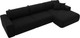 Миниатюра изображения товара Диван угловой Лига Диванов Лига-036 Классик Лонг правый / 121382 (микровельвет черный)