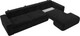 Миниатюра изображения товара Диван угловой Лига Диванов Лига-036 Классик Лонг правый / 121382 (микровельвет черный)