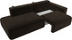 Миниатюра изображения товара Диван Лига Диванов Лига-036 Модерн подлокотник справа / 121332 (микровельвет коричневый)