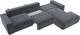 Миниатюра изображения товара Диван угловой Лига Диванов Лига-036 Классик Лонг правый / 121395 (велюр серый)