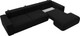 Миниатюра изображения товара Диван угловой Лига Диванов Лига-036 Классик Лонг правый / 121397 (велюр черный)