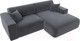 Миниатюра изображения товара Диван угловой Лига Диванов Лига-036 Классик правый / 121378 (велюр серый)