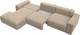 Миниатюра изображения товара Диван угловой Лига Диванов Лига-036 Модерн Лонг левый / 121424L (велюр бежевый)