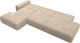 Миниатюра изображения товара Диван угловой Лига Диванов Лига-036 Модерн Лонг левый / 121424L (велюр бежевый)
