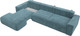 Миниатюра изображения товара Диван угловой Лига Диванов Лига-036 Модерн Лонг левый / 121425L (велюр бирюзовый)