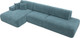 Миниатюра изображения товара Диван угловой Лига Диванов Лига-036 Модерн Лонг левый / 121425L (велюр бирюзовый)