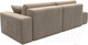 Миниатюра изображения товара Диван Лига Диванов Лига-036 Модерн подлокотник справа / 121339 (велюр бежевый)
