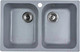 Миниатюра изображения товара Мойка кухонная Marblan Duas (серебристый,с сифоном)